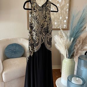 Gold and black formal dress
